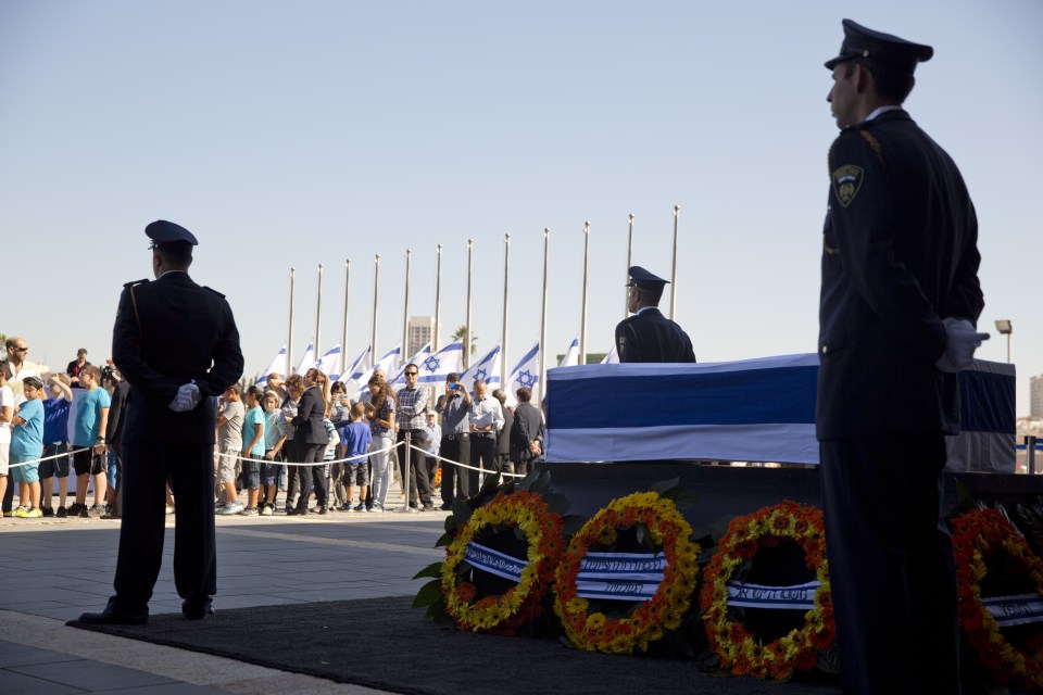 The body will lie in state in Jerusalem until Peres' funeral tomorrw