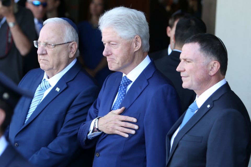 Former US President Bill Clinton was among those to visit the coffin today