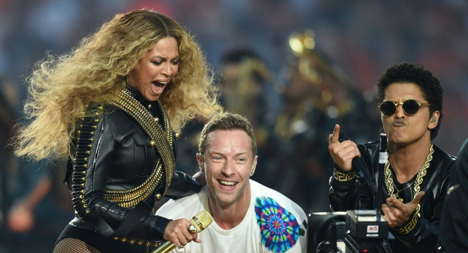 Beyoncé, Chris Martin Bruno Mars