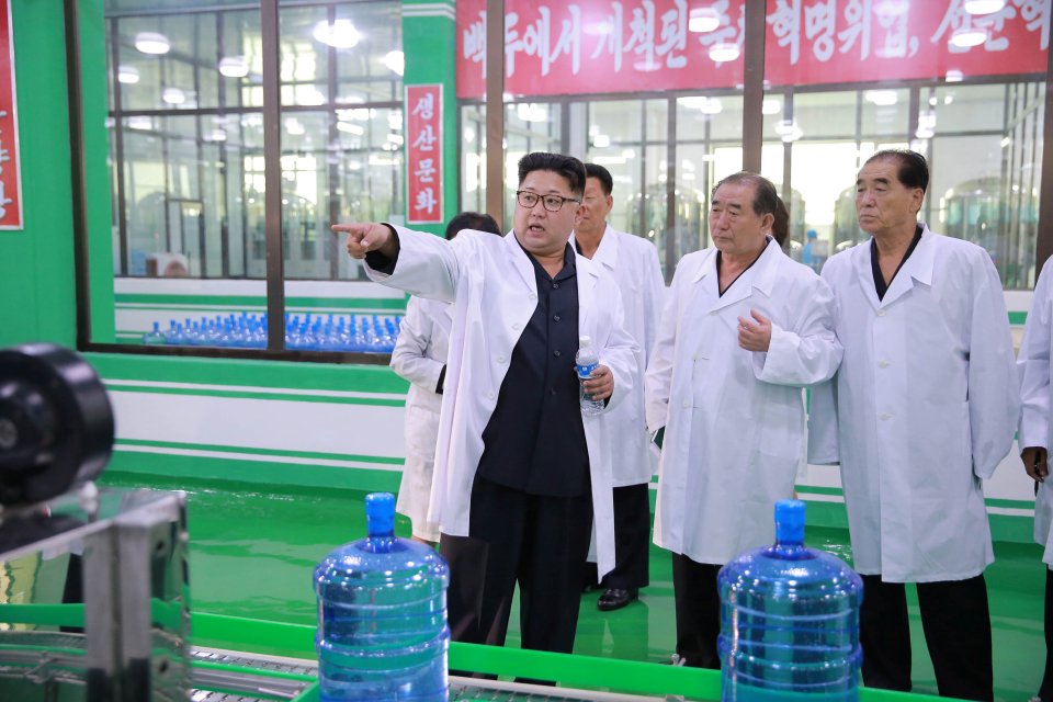  The North Korean leader (pictured on a recent factory visit) ordered a nuclear test this month