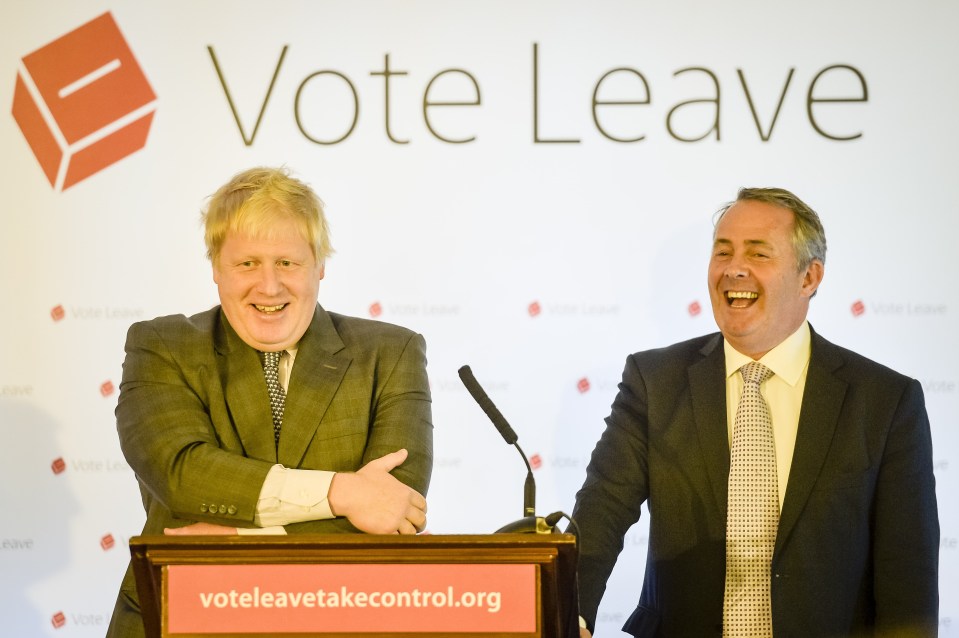  Double act... Boris Johnson has joined forces with International Trade Secretary Liam Fox to declare he is in favour of a clean break from the EU’s single market