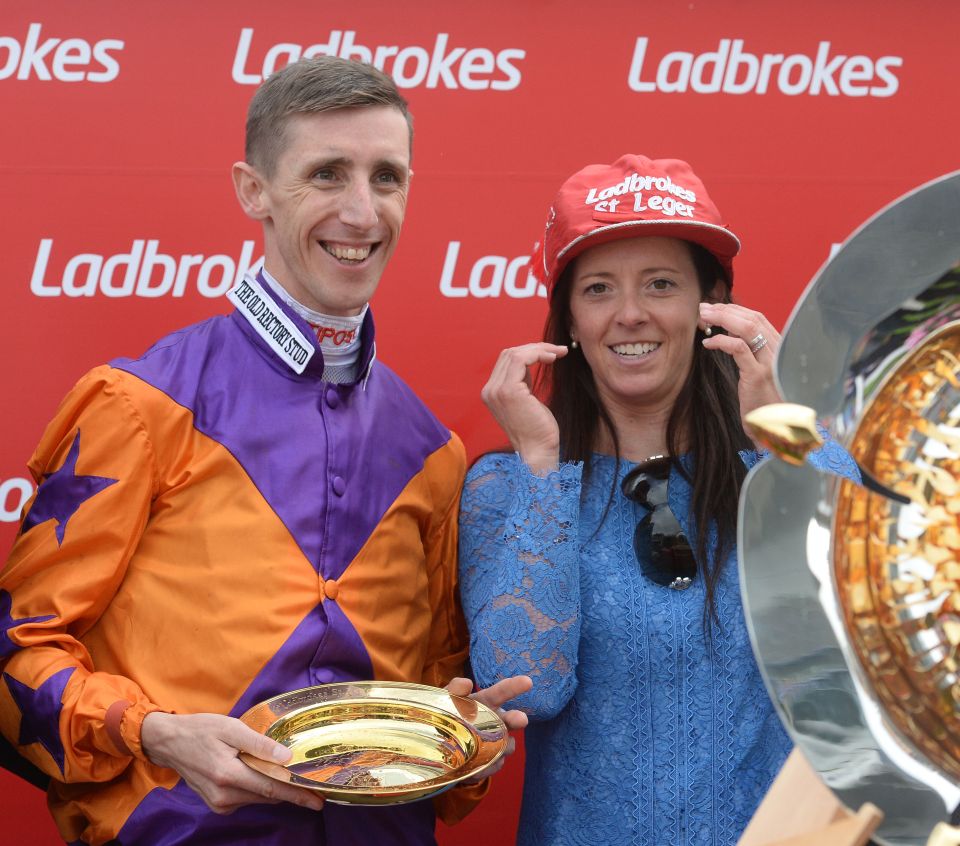  George Baker (left) won the St Leger last year with Harbour Law