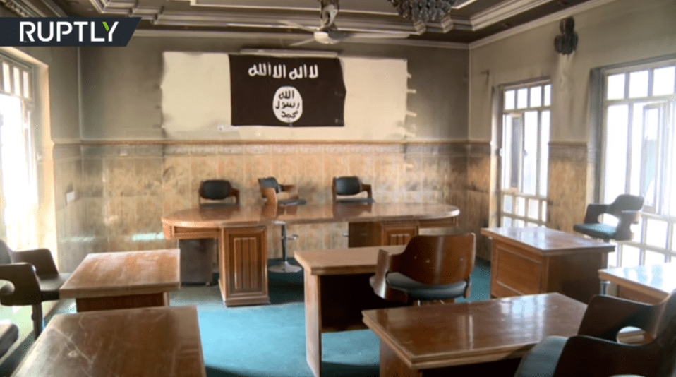  The courtroom that the Iraqi soldiers found as they explored the now ISIS free Fallujah