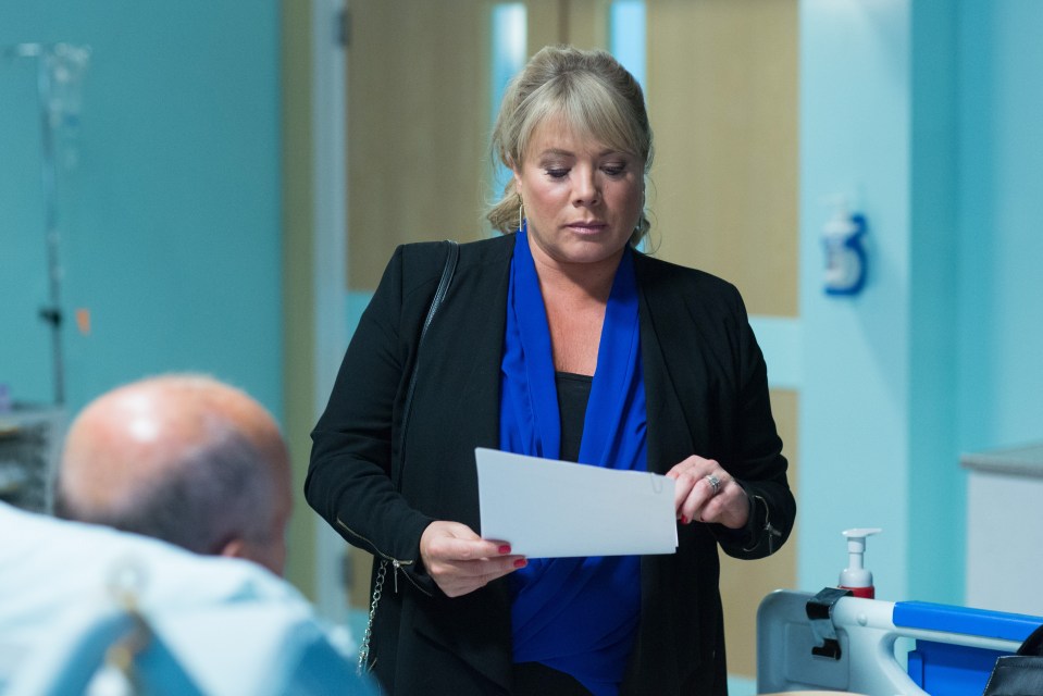  EastEnders: Sharon is shocked to find Phil preparing his will and has a good read through it all