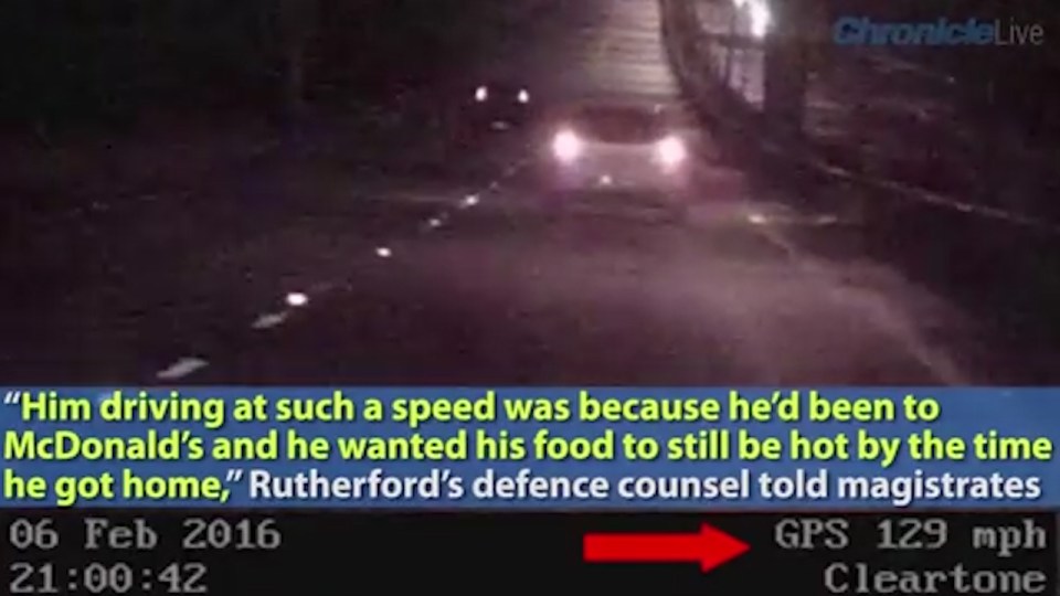 In a police interview he admitted why he had been going so fast through Ashington