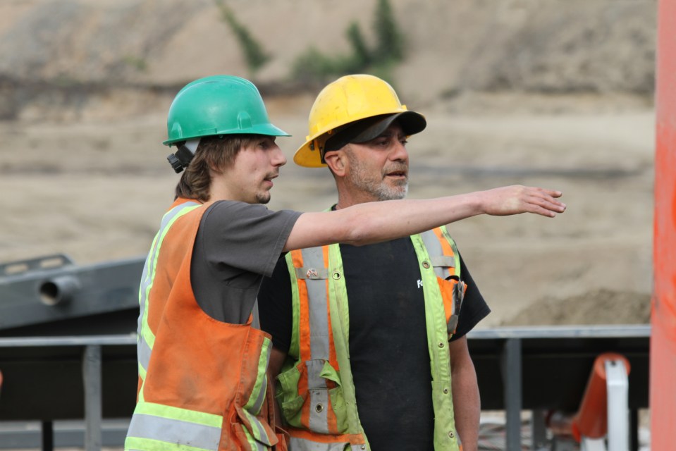 Parker Schnabel and Chris Doumitt at the new plant build site.