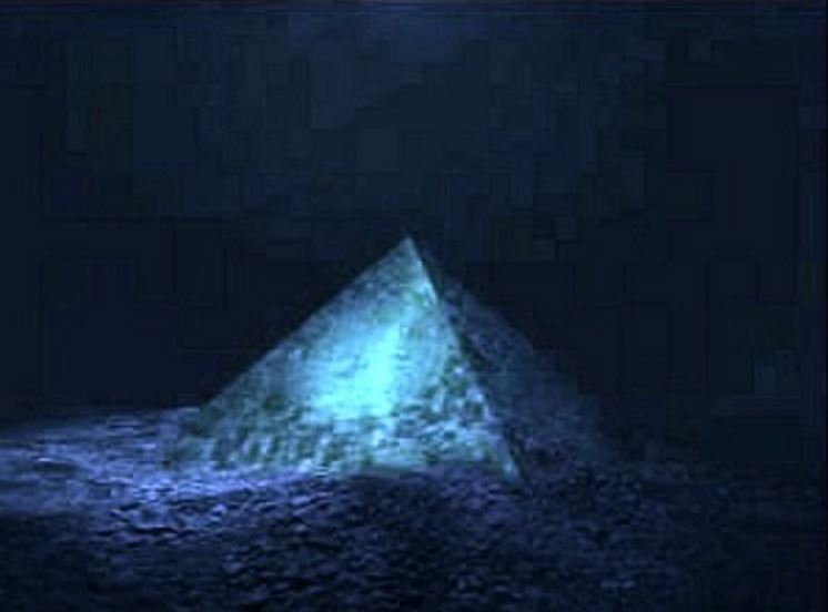 An artist's impression of the underwater pyramid