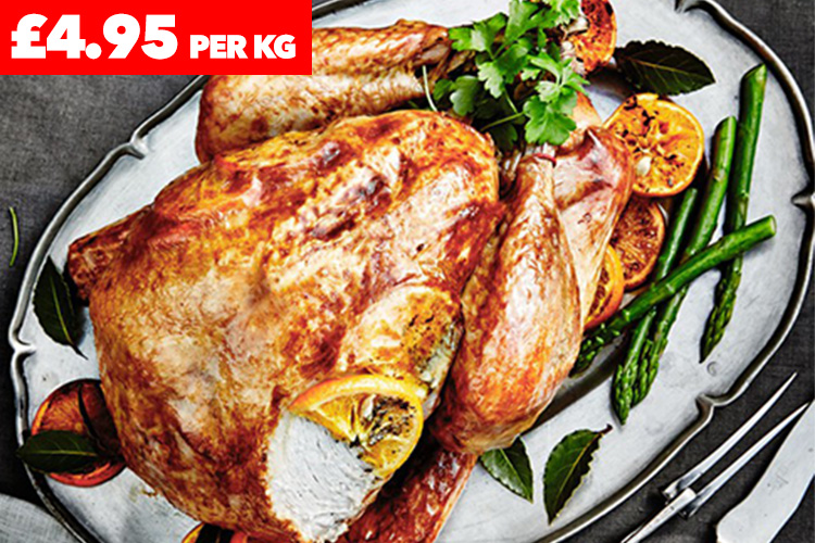  Iceland's luxury British Whole Brined Turkey with Orange & Thyme Butter won over the judges at just £4.95 per kg