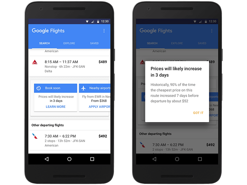  The new update will give you notifications telling you when flights are set to increase in price