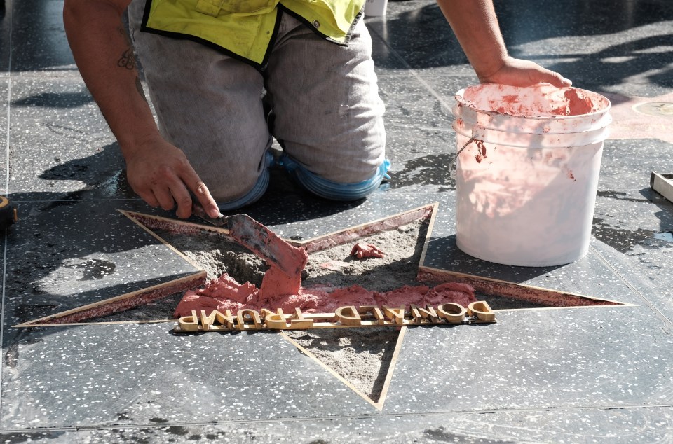  Trump got the star for his work on The Apprentice in 2007