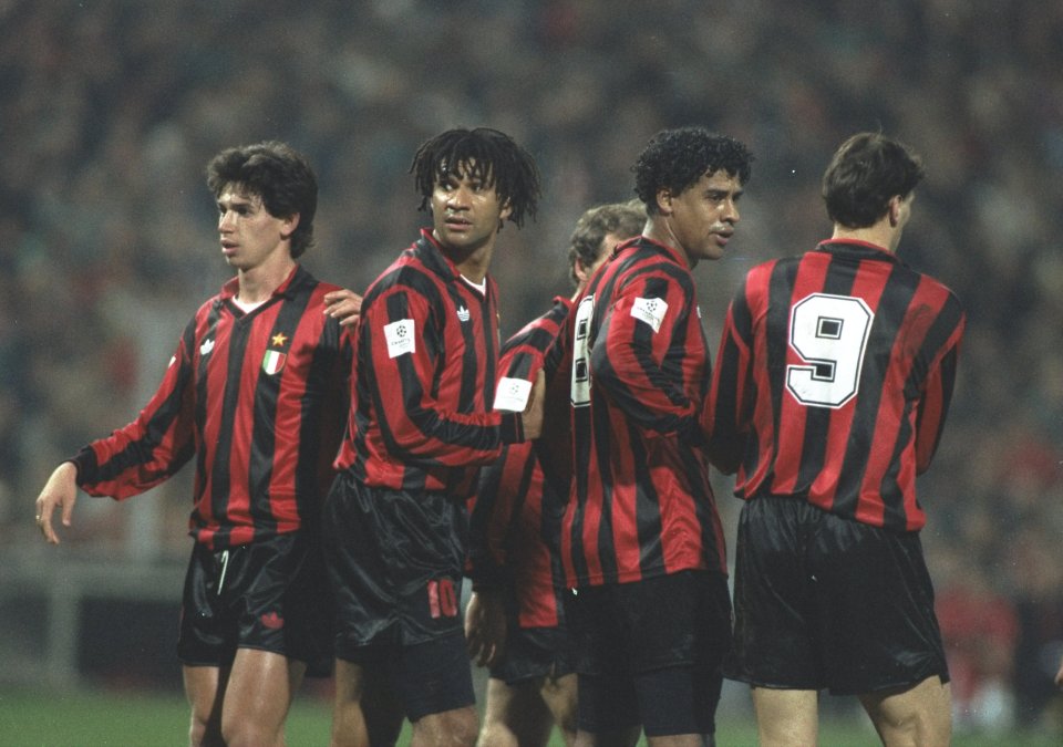  Demetrio Albertini, Franco Baresi, Rudd Gullit, Frank Rijkaard and Marco van Basten