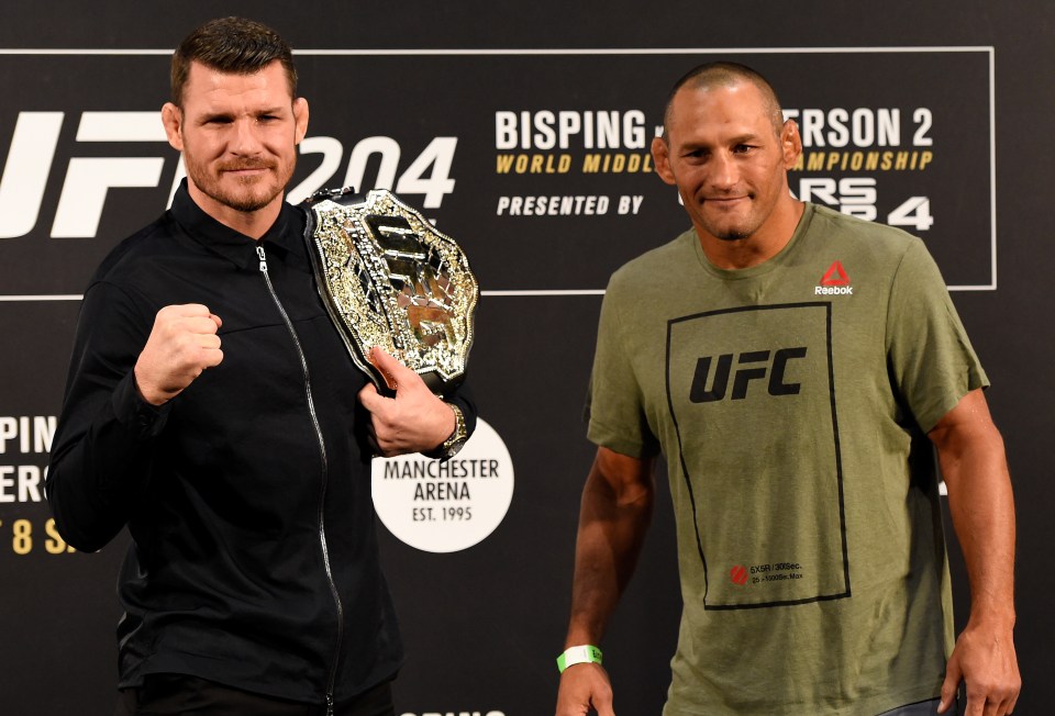 Title fighters: Britain's Michael Bisping and America's Dan Henderson will do battle in the main event