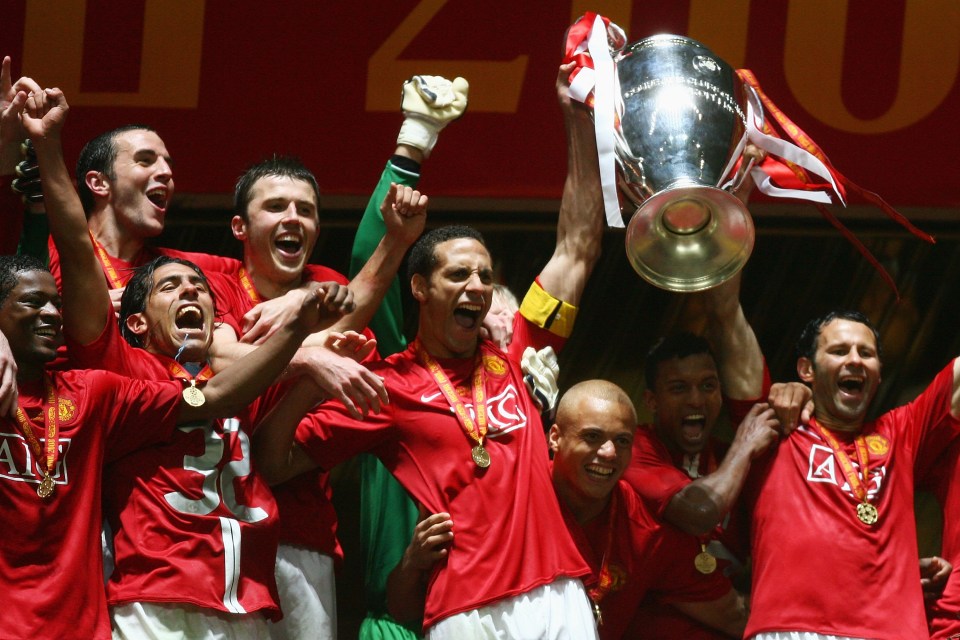  Rio Ferdinand captained Manchester United to Champions League glory in 2008