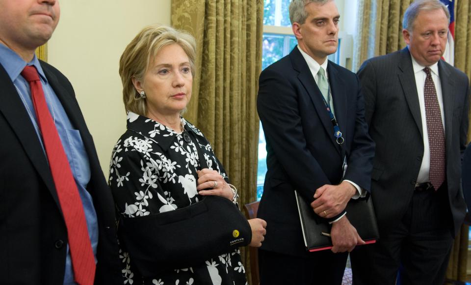  According to a former member of Hillary Clinton's security team, she was so despised they laughed when she broke her elbow