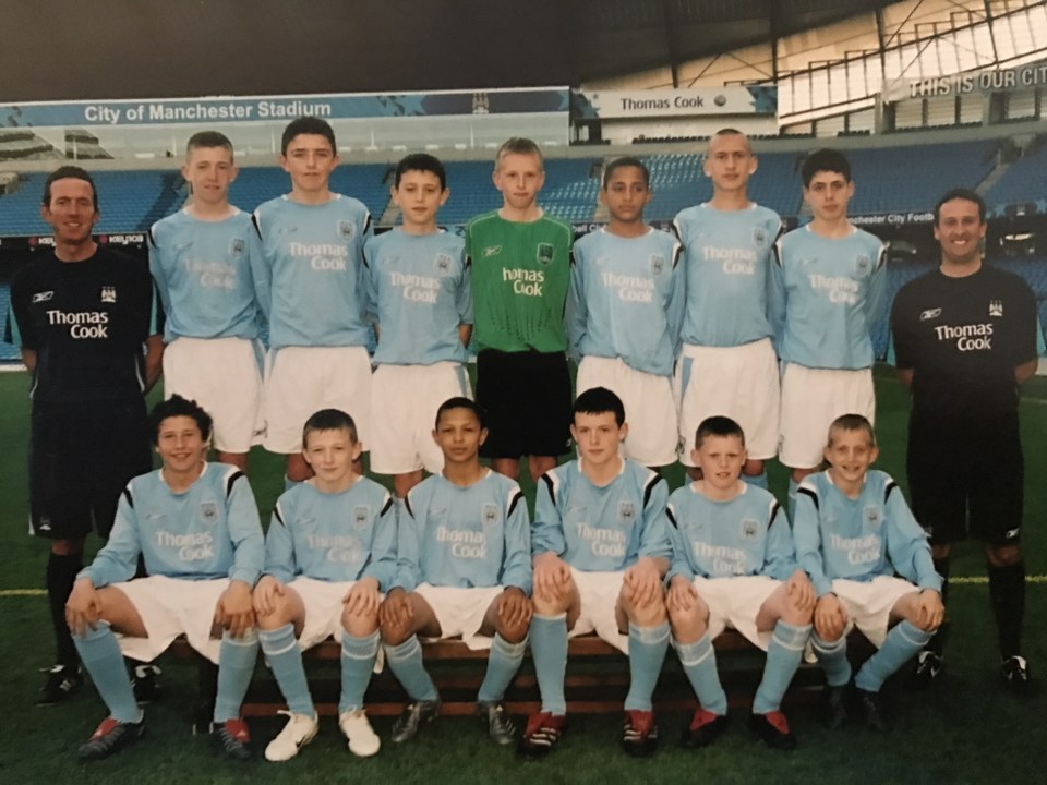 Boxer Marcus Morrison, pictured front row centre, back row third right is Huddersfield professional Harry Bunn