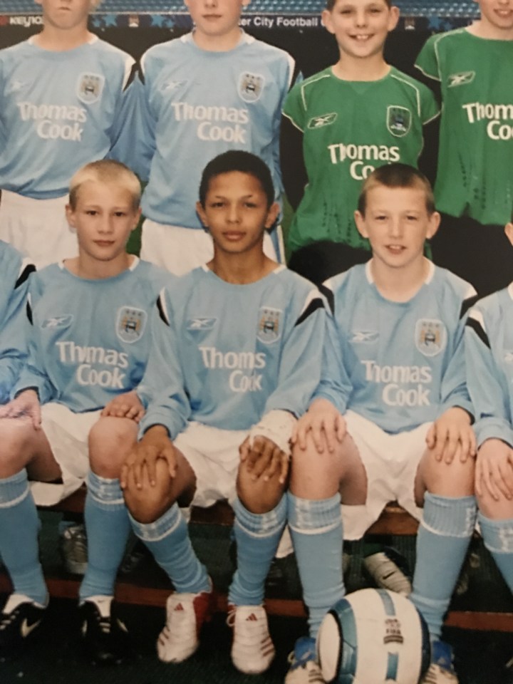 Boxer Marcus Morrison in his days as a Manchester City youth player