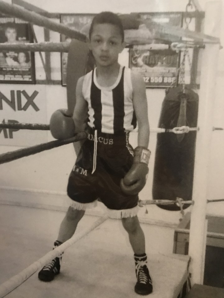 Boxer Marcus Morrison as a youngster