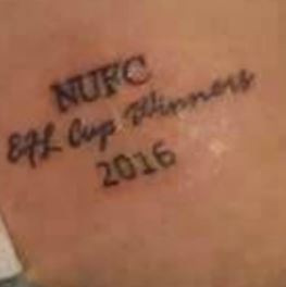  Newcastle fan somehow had 2016 inked on his rear end, rather than 2017