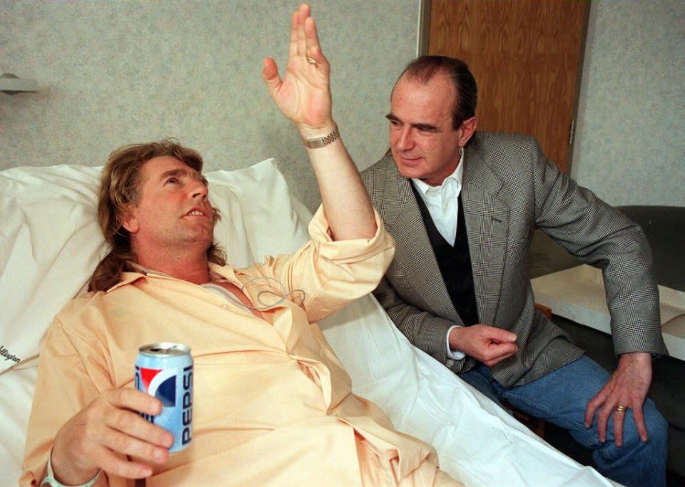  Rick in hospital after first bypass surgery in 1997 - which marked the start of years of health problems