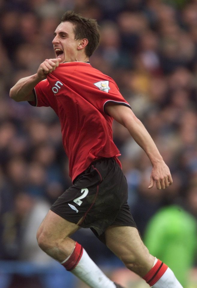 Man United's Gary Neville is one of the most successful defenders of all time