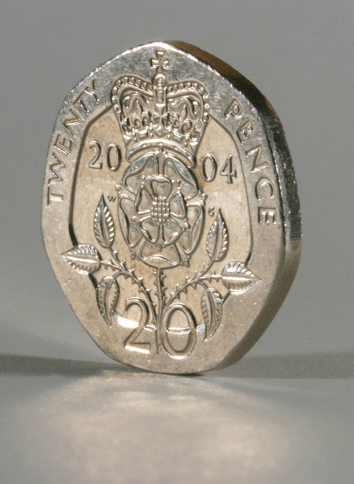 Normally, 20p pieces have the date on one side