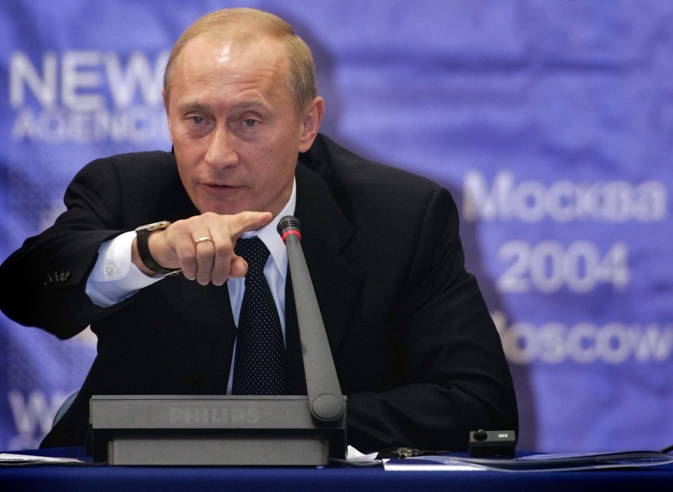 Russian President Vladimir Putin gestures at a conference of international news agencies and journalists in Moscow in September, discussing Iran's need for nuclear weapons