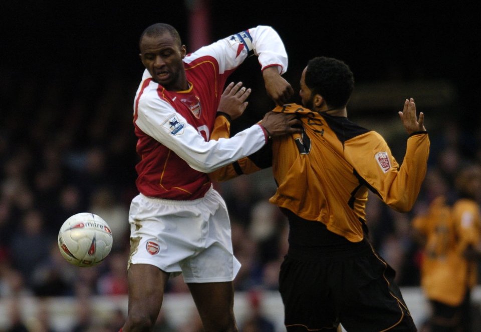 Patrick Vieira was a mainstay in the Arsenal midfield during his career