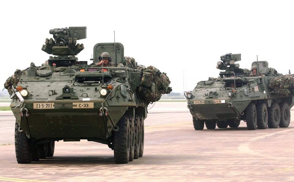  The weapons are being attached to US Army "Stryker" vehicles (stock)