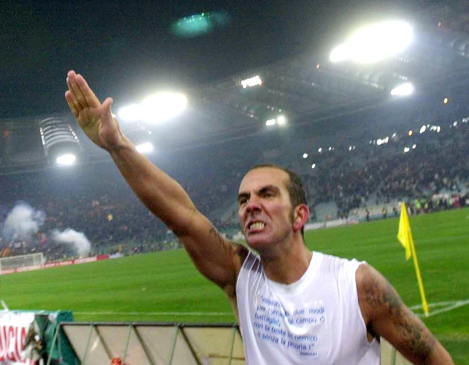  Di Canio was banned for this Nazi-style salute to Lazio fans after they had beaten Roma in 2005