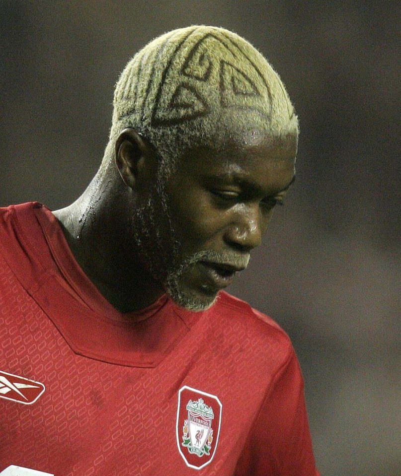 Before Paul Pogba came on the scene Djibril Cisse loved to tamper with his hairstyle