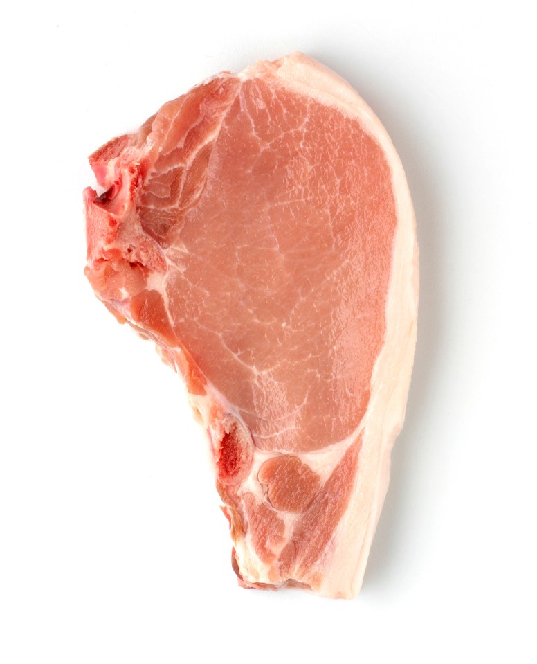 A pork chop like those found infected with MRSA