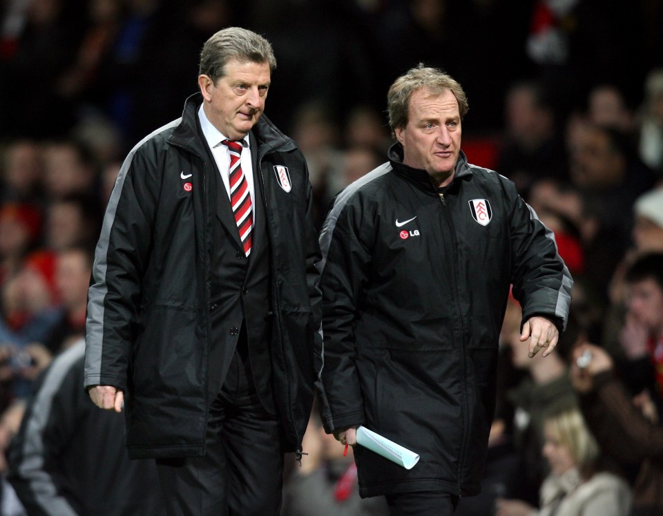 Roy Hodgson and assistant boss Ray Lewington enjoy one of their best results with the Cottagers