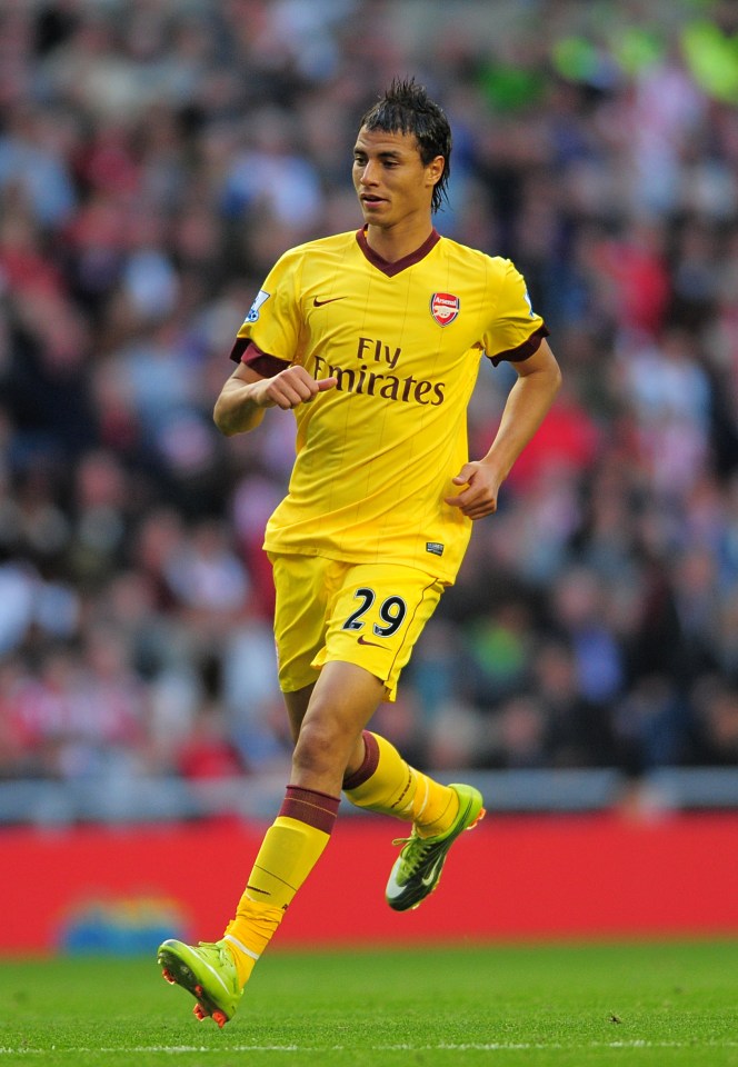 Marouane Chamakh once sporting something of a gel-laden mullet...