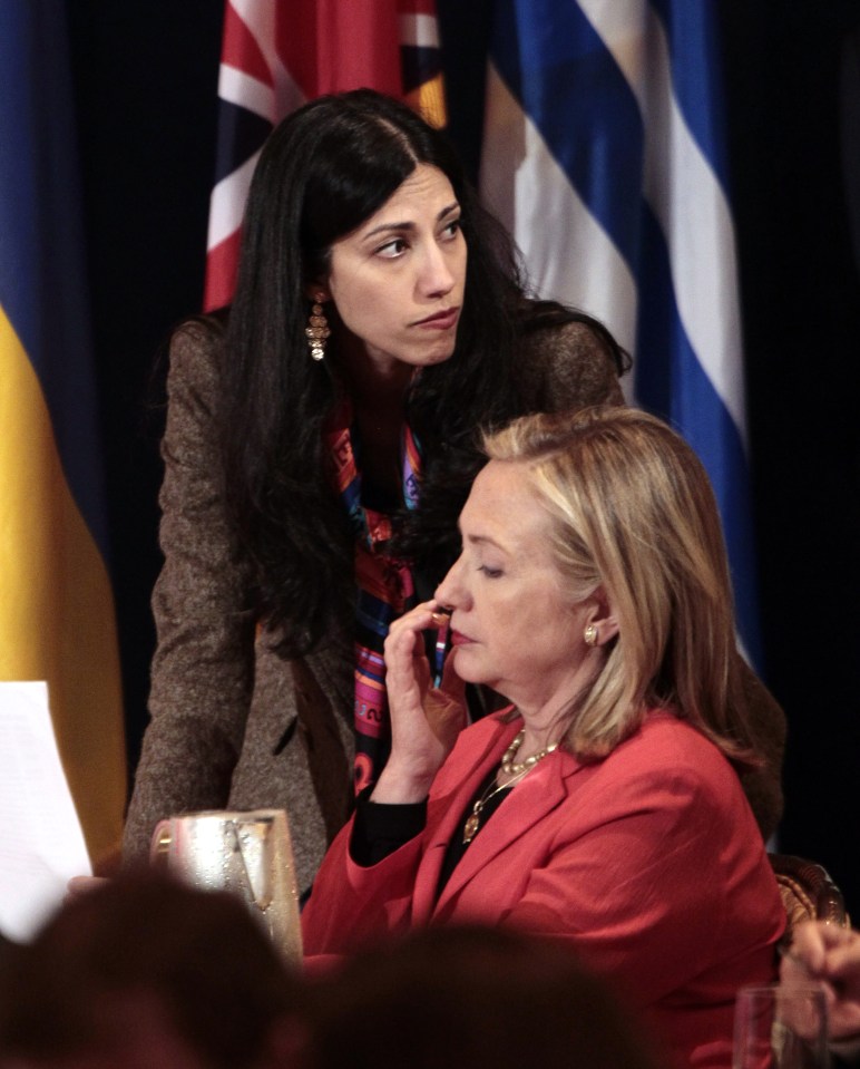 Top aide ... Huma Adebin, Weiners estranged wife and deputy chief of staff to Clinton when she was Secretary of State