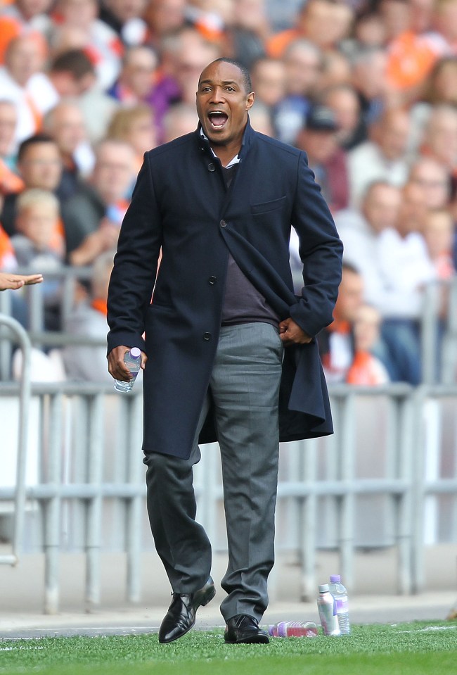 Paul Ince in his days as Blackpool manager 