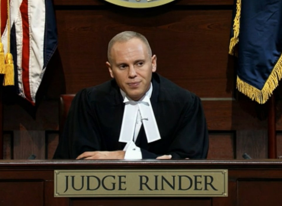  Judge Rinder has to film scenes for his TV show a couple of days a week