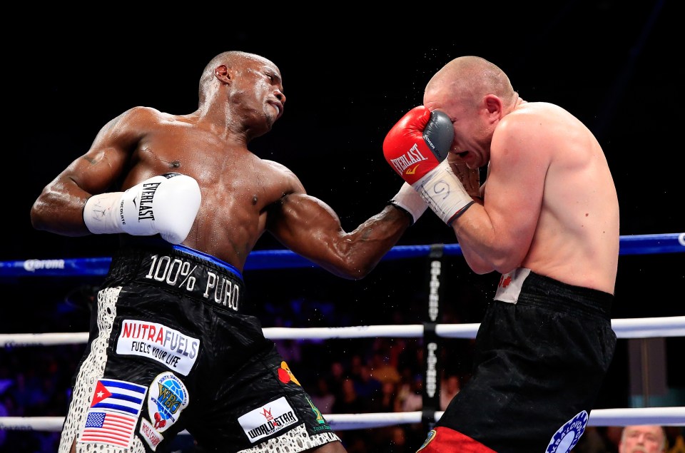 Bernard Hopkins during his fight against Beibut Shumenov in 2014