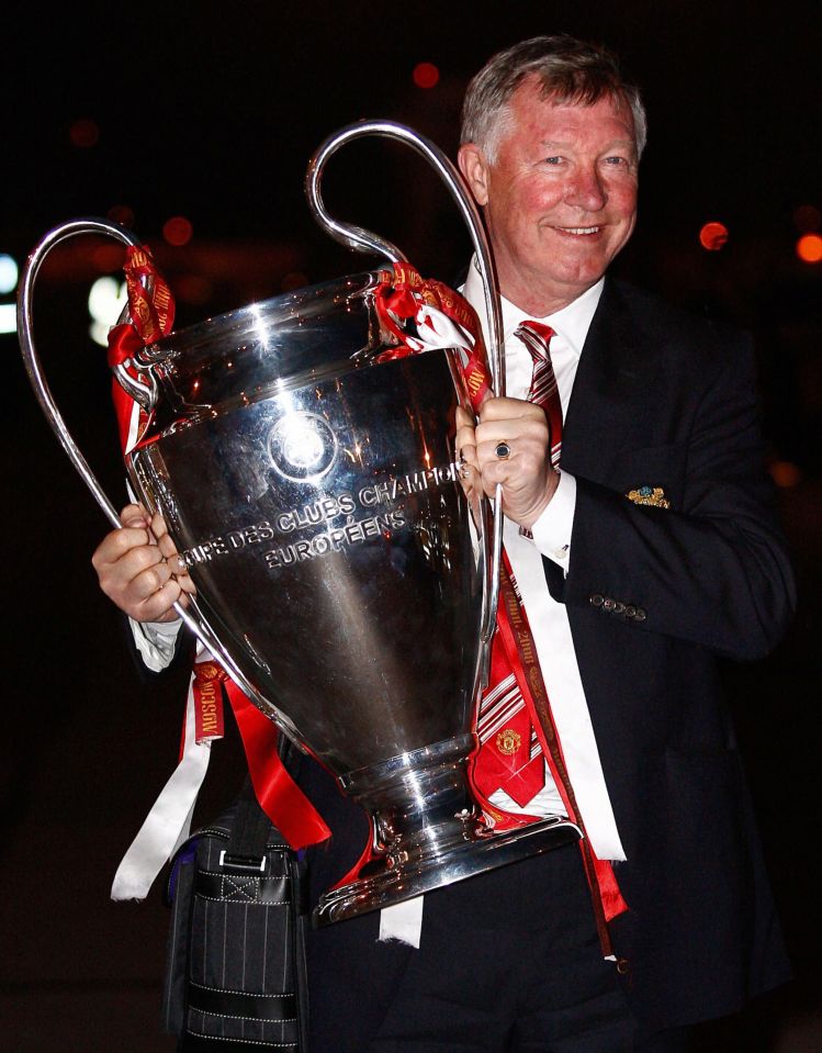 Sir Alex Ferguson won a host of trophies as Manchester United manager including two Champions League trophies 