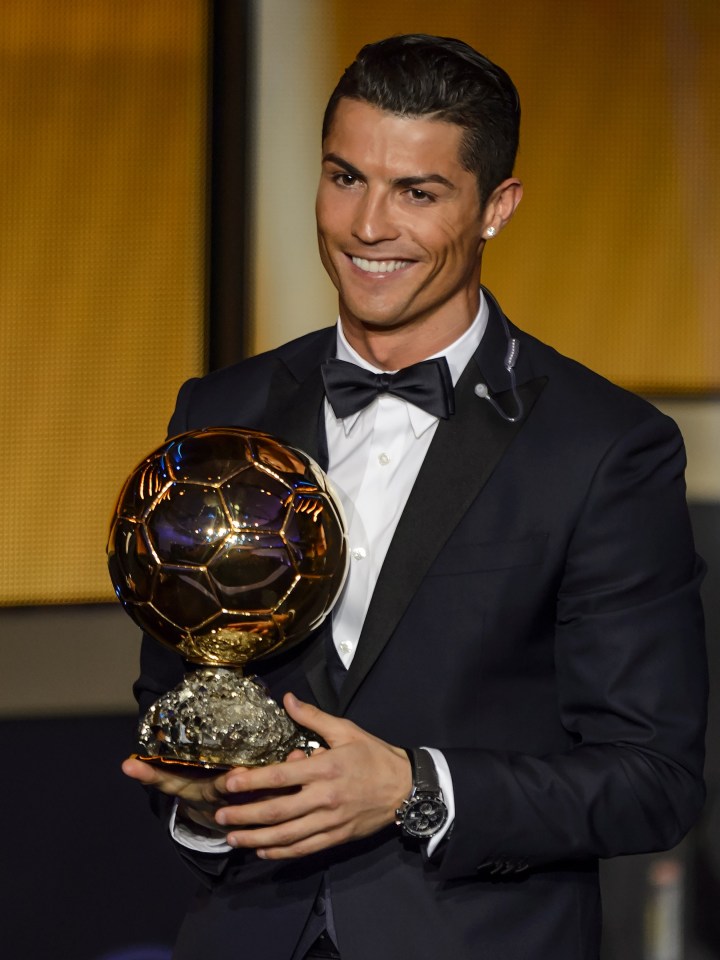 Cristiano Ronaldo has won the Ballon d'Or three times, including the 2014 award