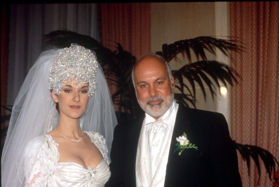  Céline Dion and René Angélil on their wedding day in 1994