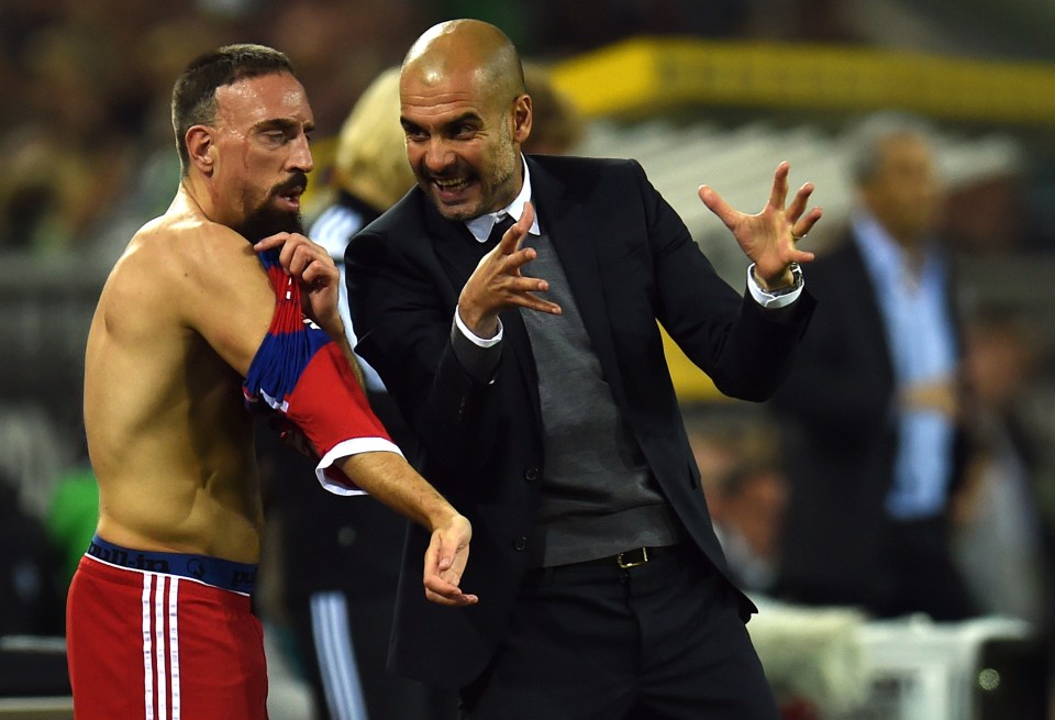 Franck Ribery was critical of Guardiola after he left Bayern Munich for City