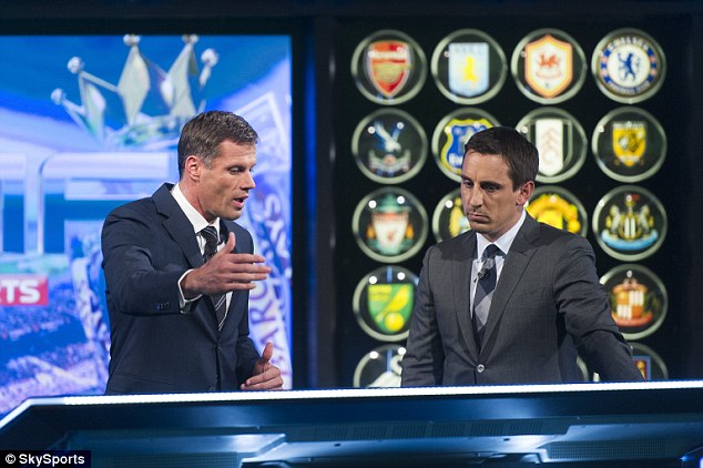  Jamie Carragher and Gary Neville have been unable to halt the slide in Sky's ratings