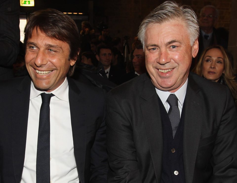 Antonio Conte and Carlo Ancelotti were together at Juventus