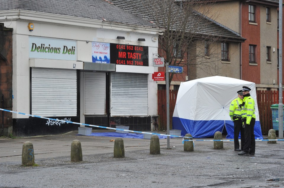 John Leathem's Delicious Deli in Clydebank, where Paige was brutally murdered