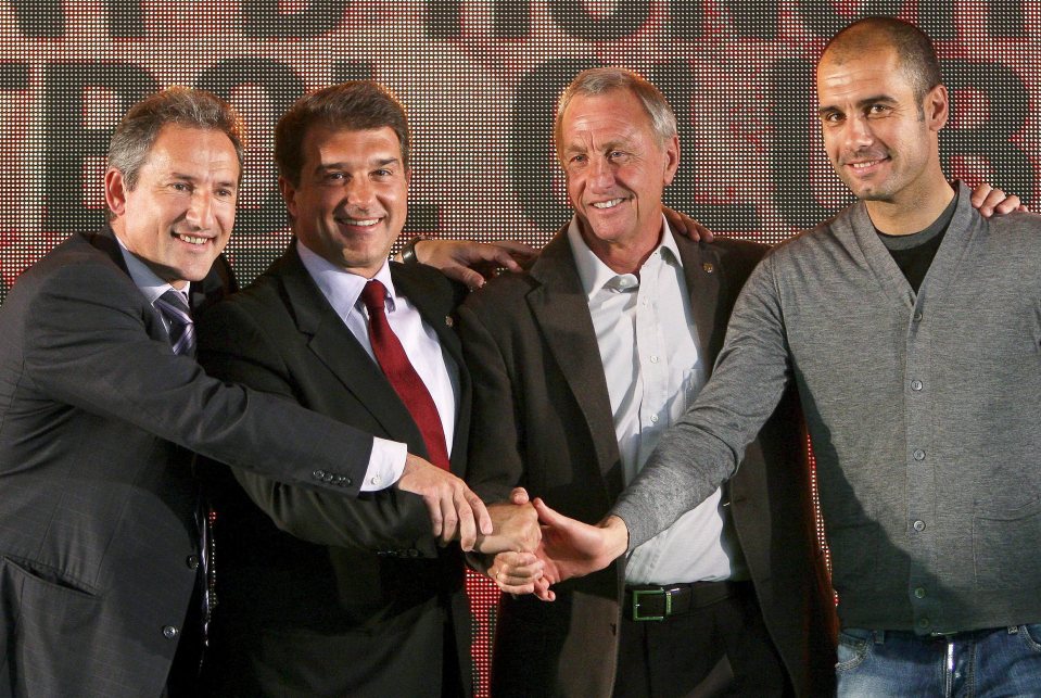 Cruyff was a mentor to Guardiola