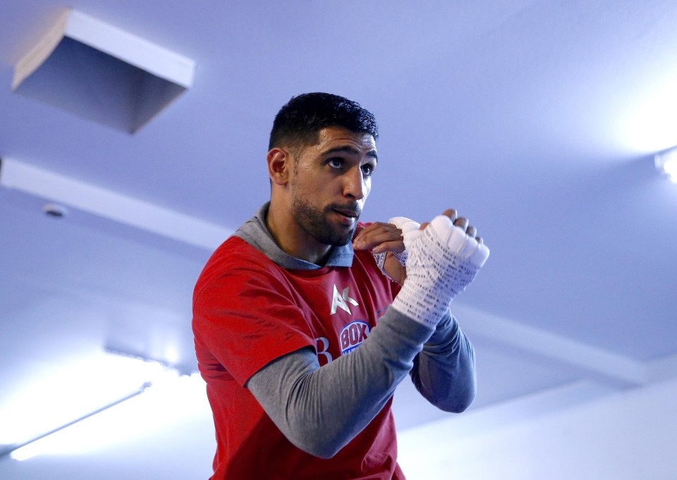 Amir Khan in training