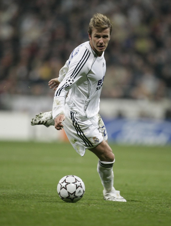 Beckham played for the Bernabeu club from 2003 to 2007