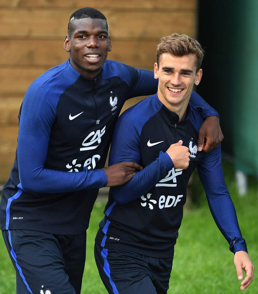 Antoine Griezmann and Paul Pogba are big pals with the French national team