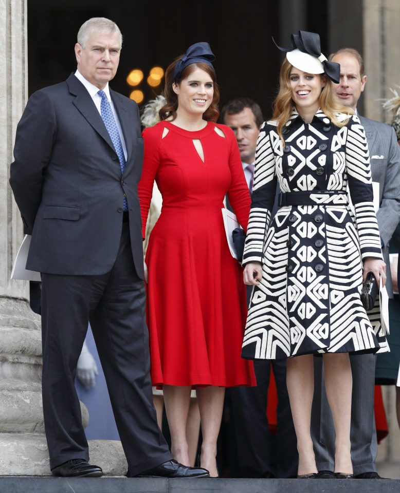 Prince Andrew, Duke of York, Princess Eugenie, Princess Beatrice 