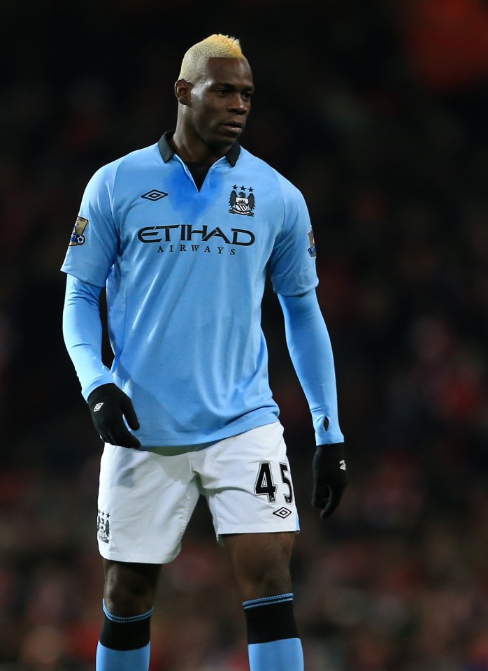 Mario Balotelli once sported a bleach-blonde mohawk at Man City